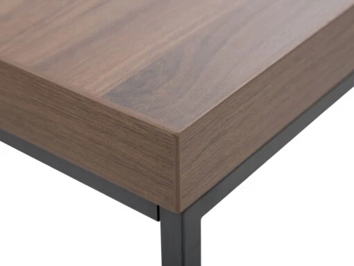 Coffee Table Dark Wood With Black DELANO - Image 5