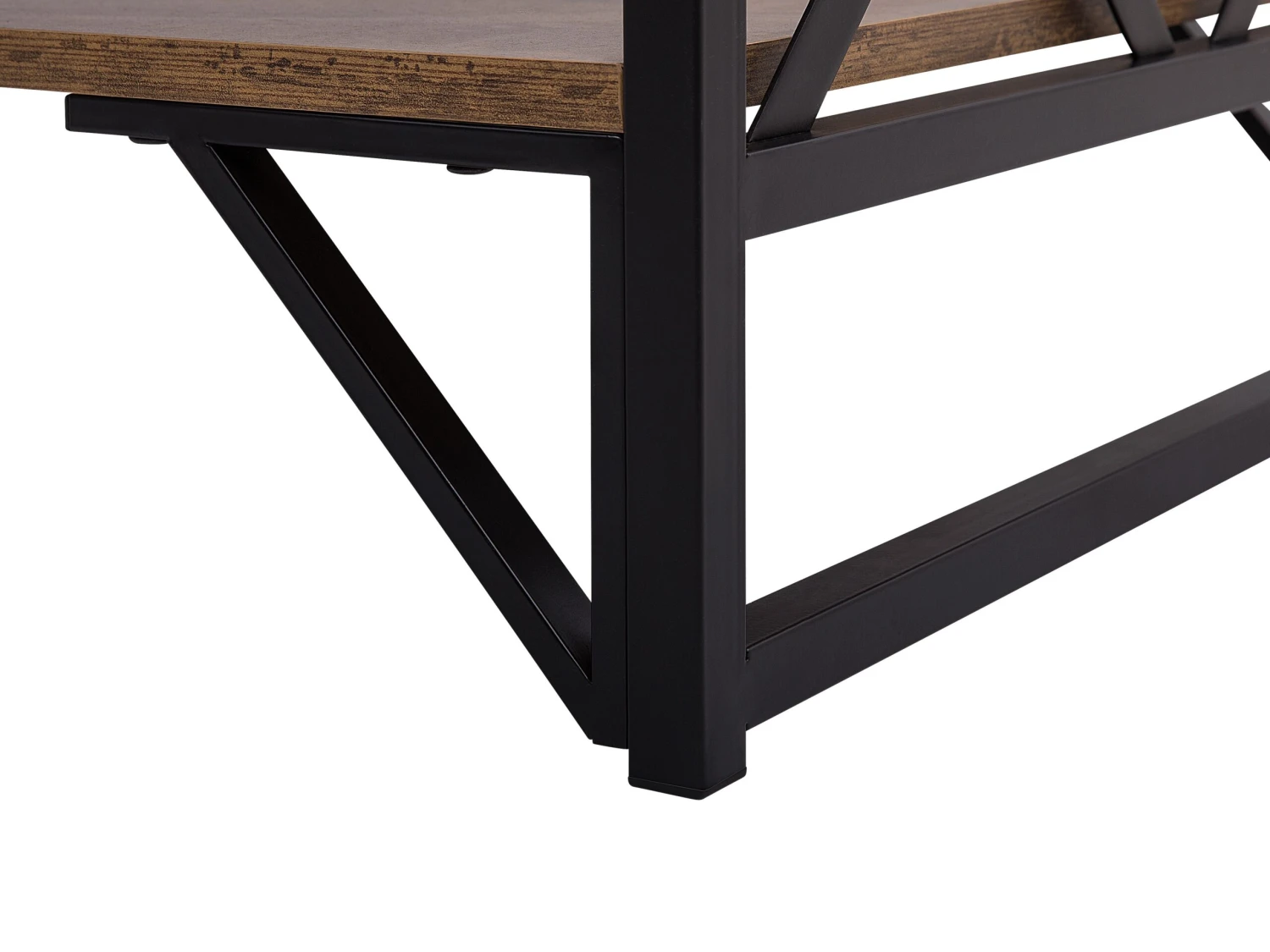Coffee Table With Shelf Dark Wood With Black BOLTON - Image 7