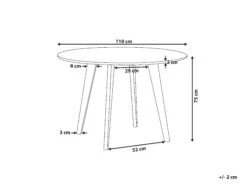 Round Dining Table ⌀ 110 Cm Marble Effect With Black MOSBY -Furniture Store undef src sa picid 757694 type whitesh image