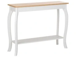 Console Table Light Wood With White HARTFORD