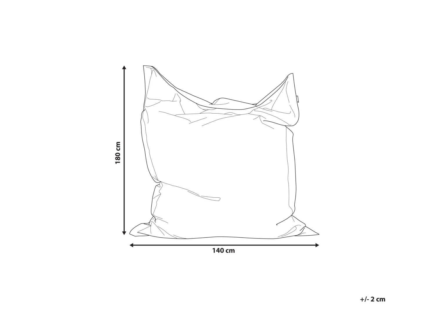 Large Bean Bag 140 X 180 Cm Blue FUZZY - Image 8