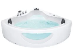 Whirlpool Corner Bath With LED White TOCOA Various Sizes