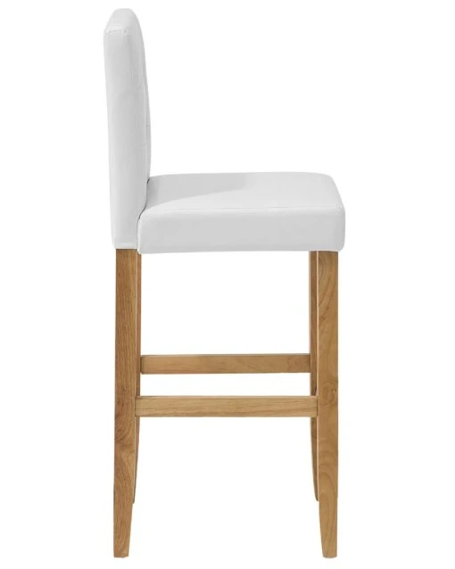 Faux Leather Bar Chair Off-White MADISON - Image 4