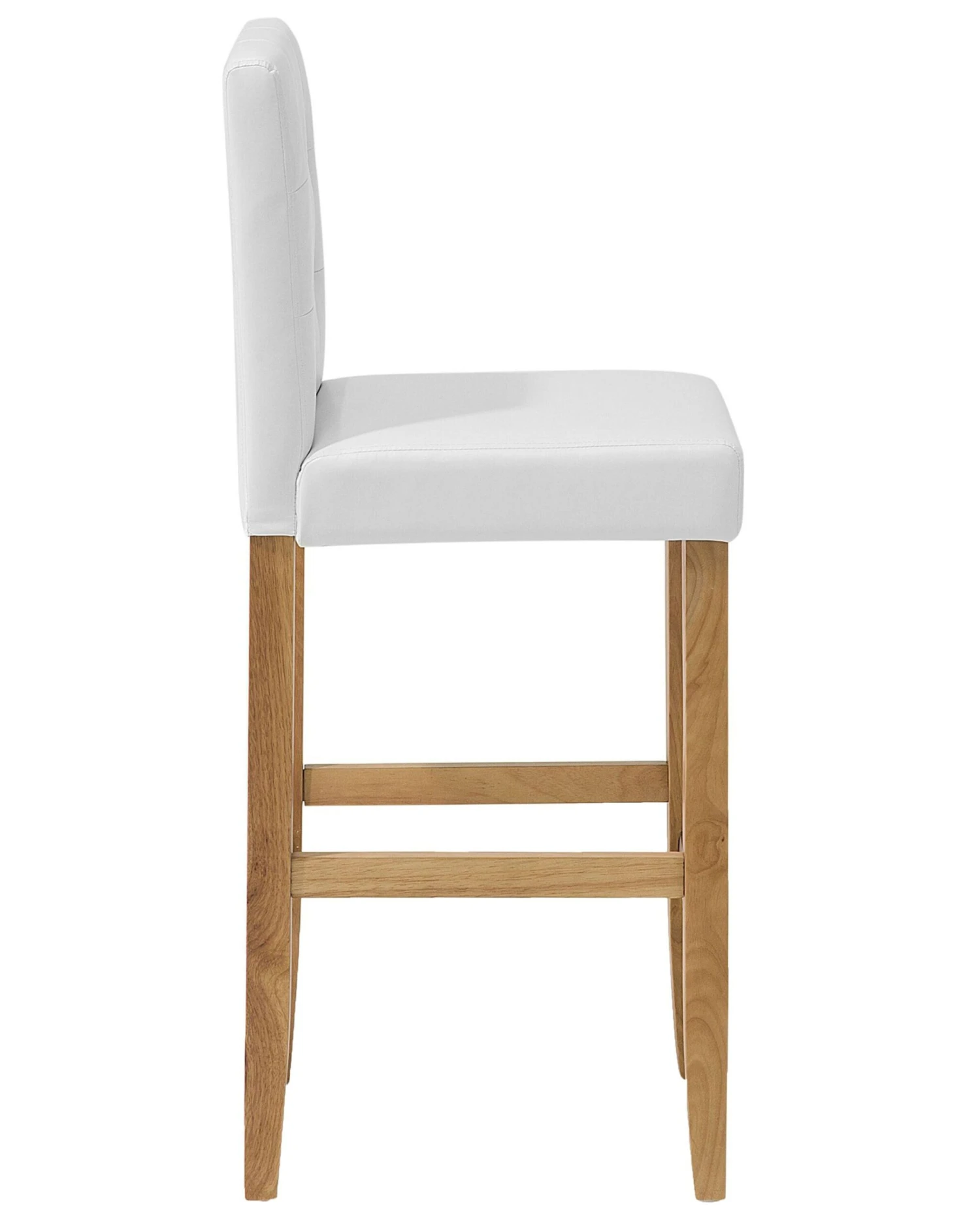 Faux Leather Bar Chair Off-White MADISON - Image 4