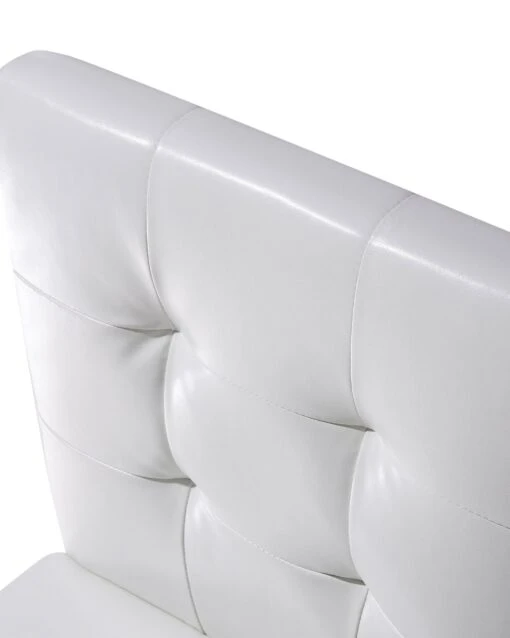 Faux Leather Bar Chair Off-White MADISON - Image 6