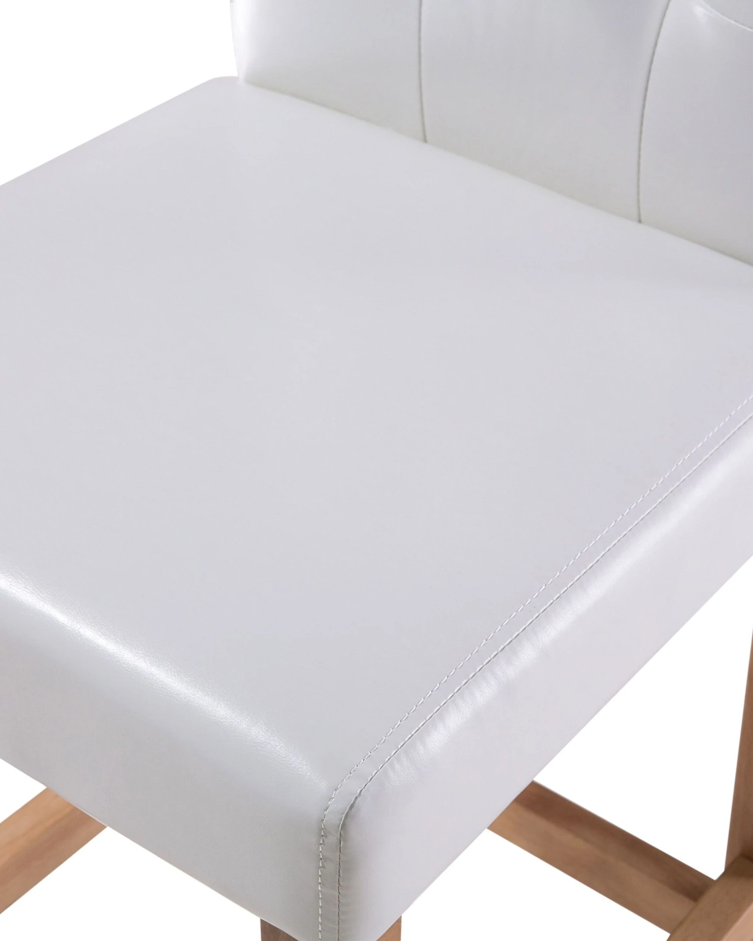 Faux Leather Bar Chair Off-White MADISON - Image 7