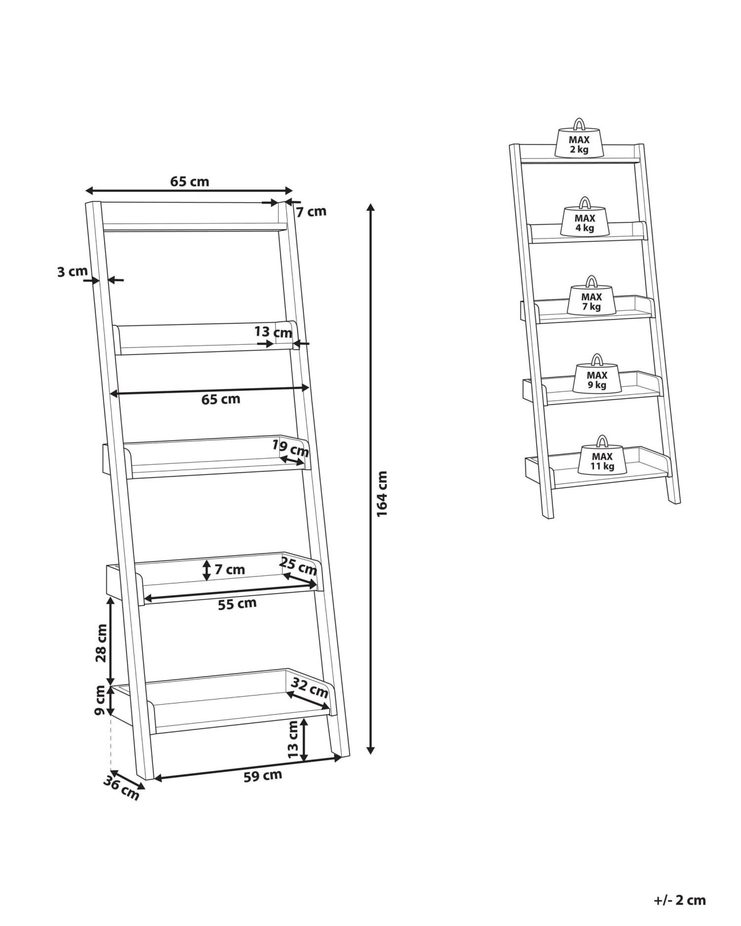 Ladder Shelf Dark Grey MOBILE TRIO - Image 9