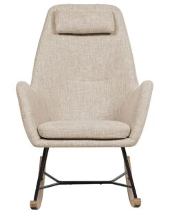 Fabric Rocking Chair Light Beige ARRIE -Furniture Store undef src sa picid 764809 type whitesh image