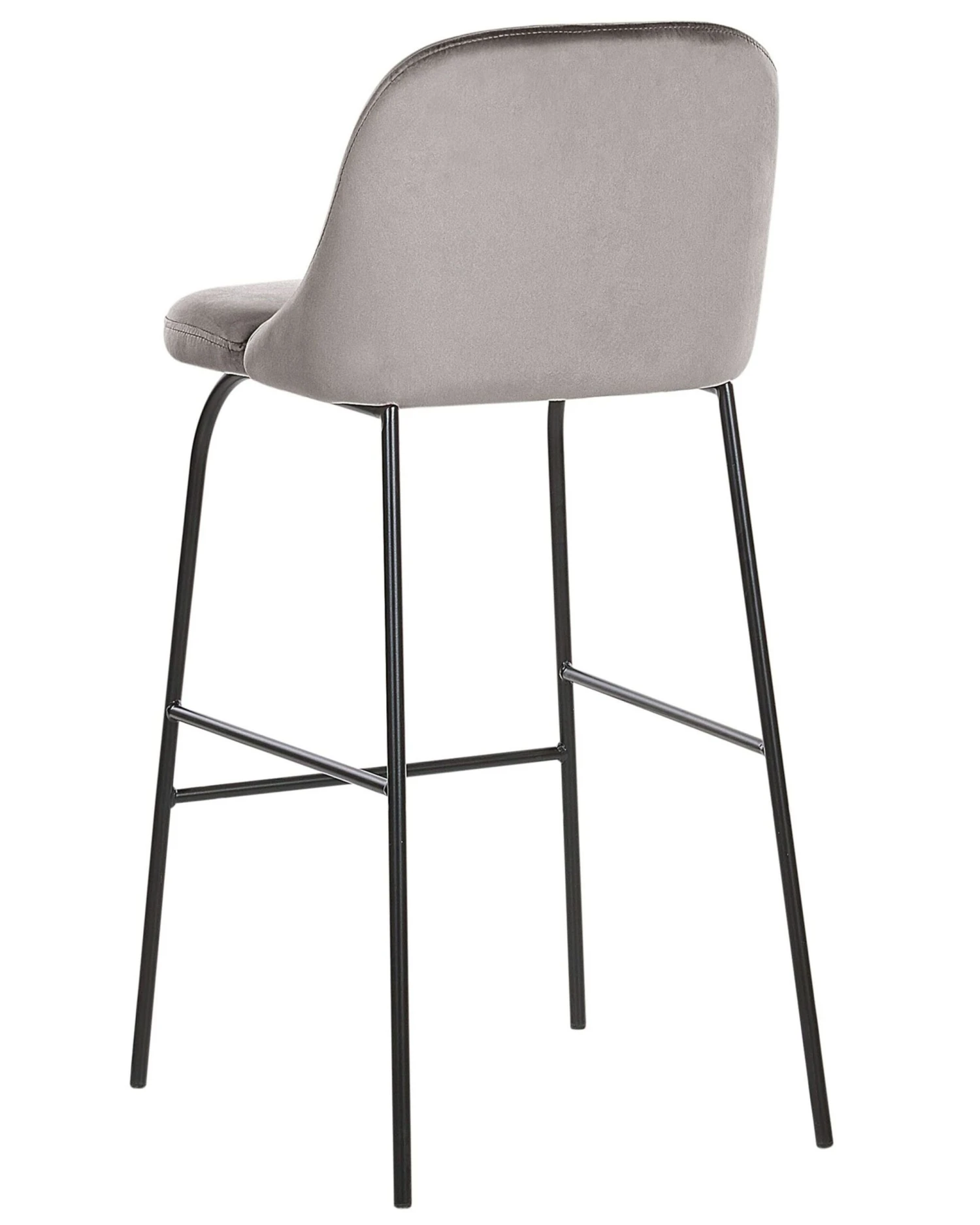 Set Of 2 Velvet Bar Chairs Grey NEKOMA - Image 5