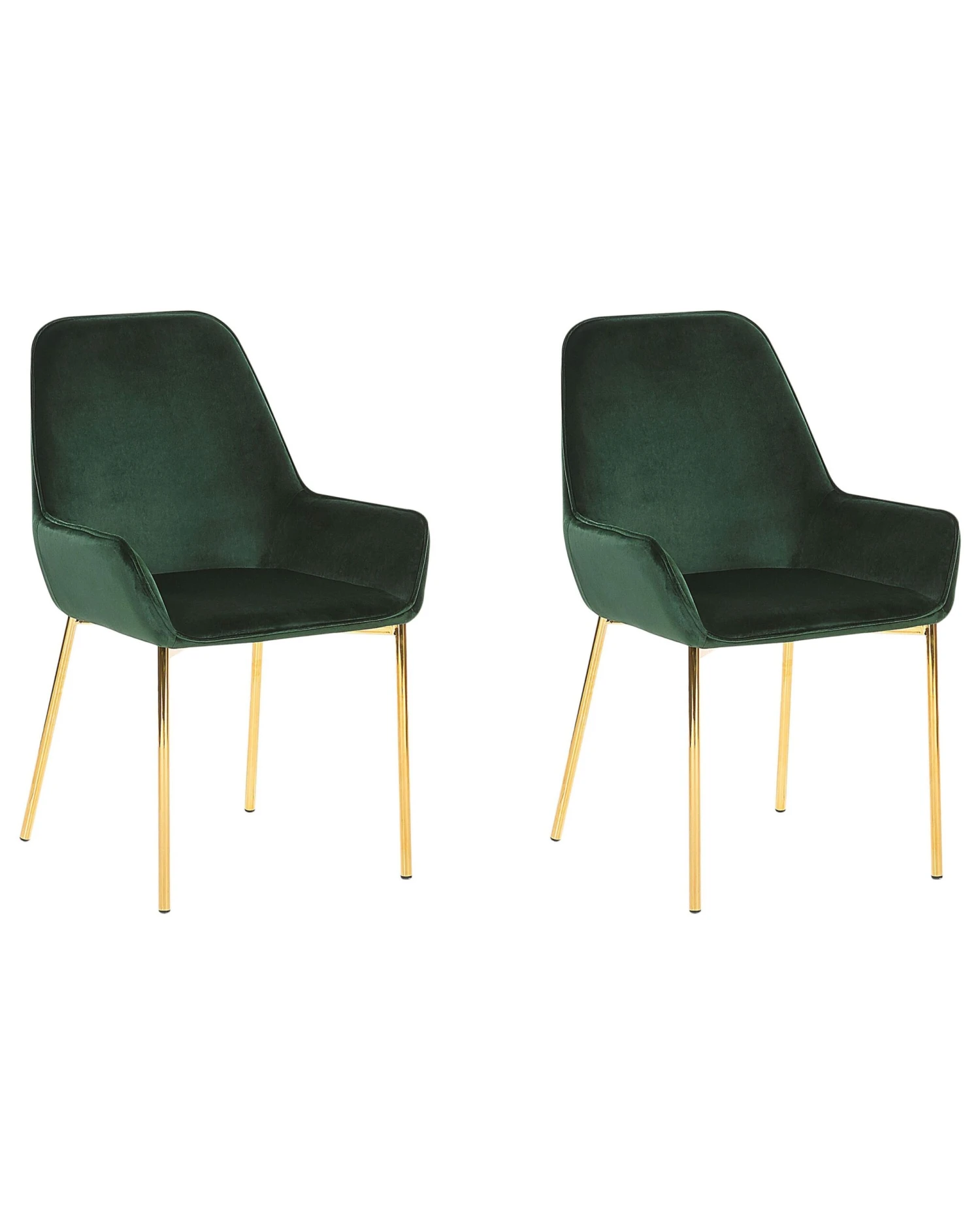 Set Of 2 Velvet Dining Chairs Green LOVERNA