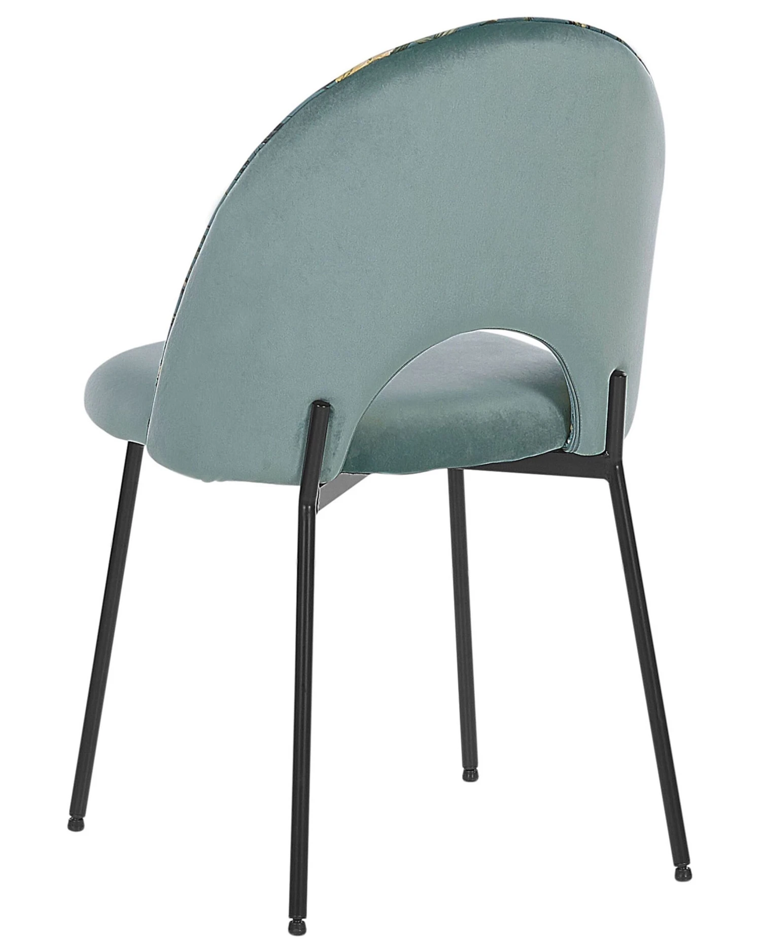 Set Of 2 Velvet Dining Chairs Floral Pattern Green COVELO - Image 6