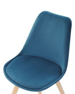 Set Of 2 Velvet Dining Chairs Blue DAKOTA II -Furniture Store undef src sa picid 767901 type whitesh image