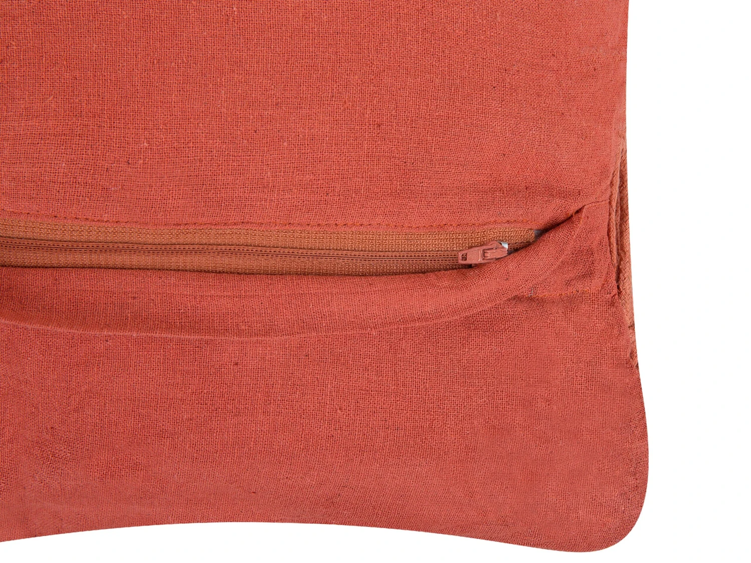 Set Of 2 Cotton Macrame Cushions 45 X 45 Cm Orange AKKOY - Image 9