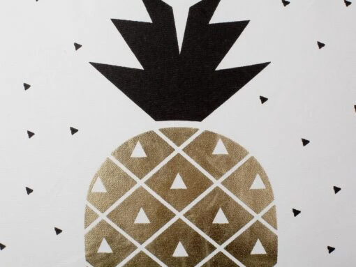 Set Of 2 Cotton Cushions Pineapple Print 45 X 45 Cm White YASMIN - Image 6
