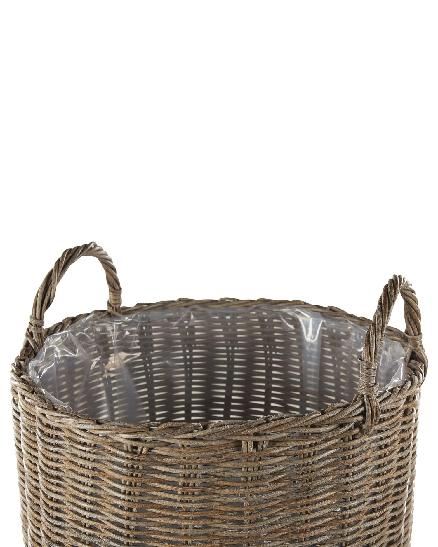 Set Of 2 PE Rattan Plant Baskets Brown BITOLA - Image 8