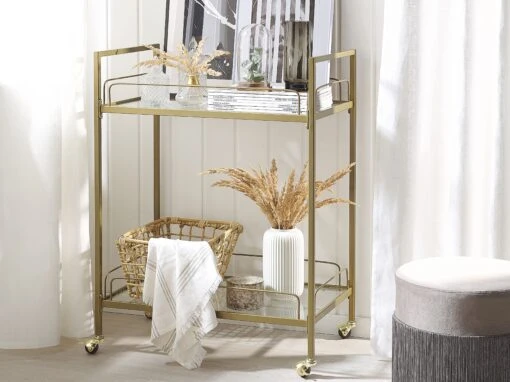 Kitchen Trolley Gold VENETA - Image 2