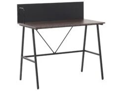 Home Office Desk 100 X 50 Cm Dark Wood HASTINGS