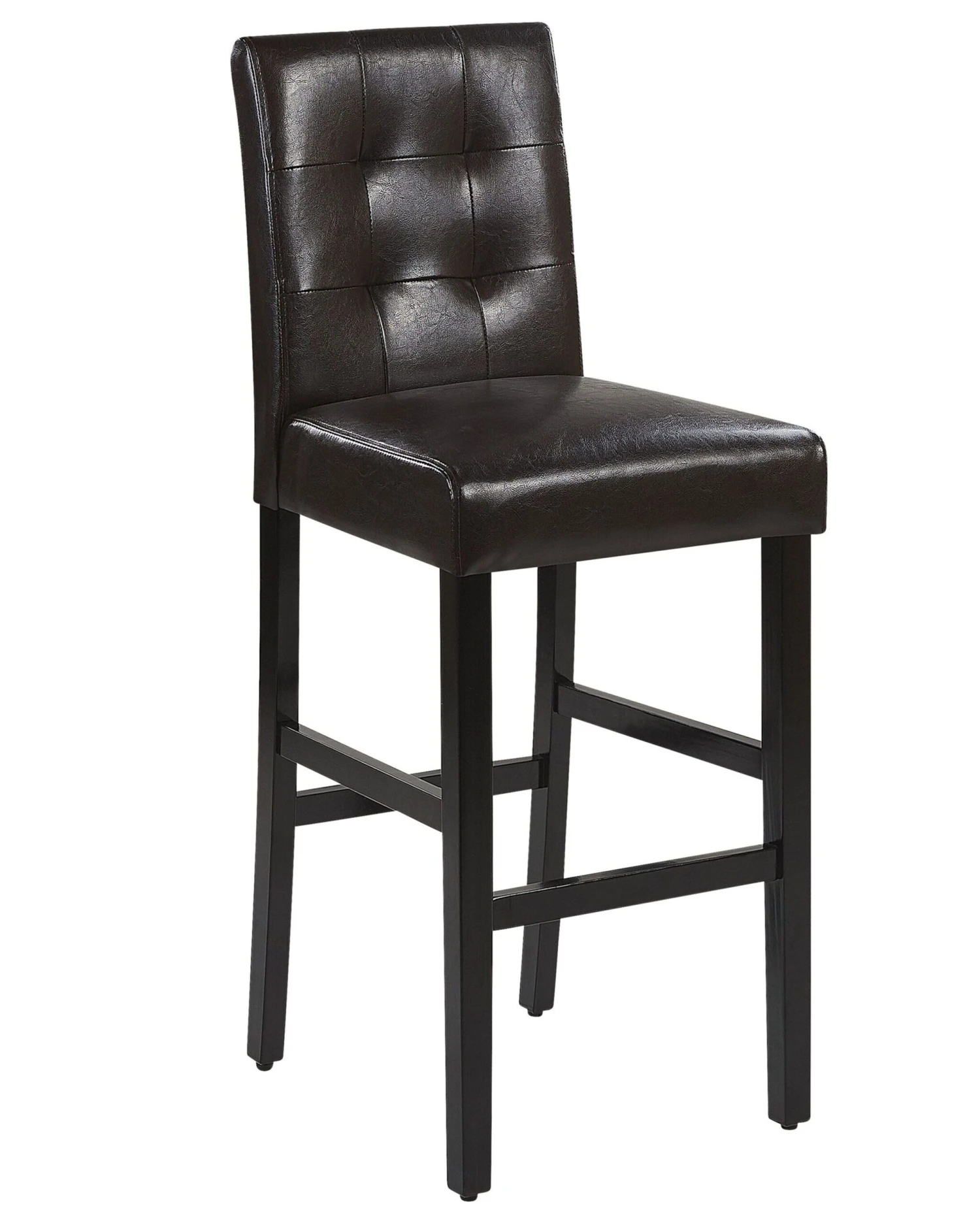 Faux Leather Bar Chair Brown MADISON
