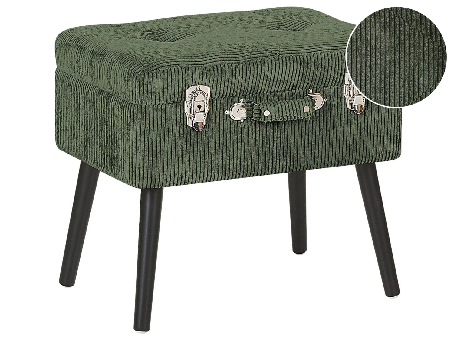 Corduroy Storage Stool Green MALLARD