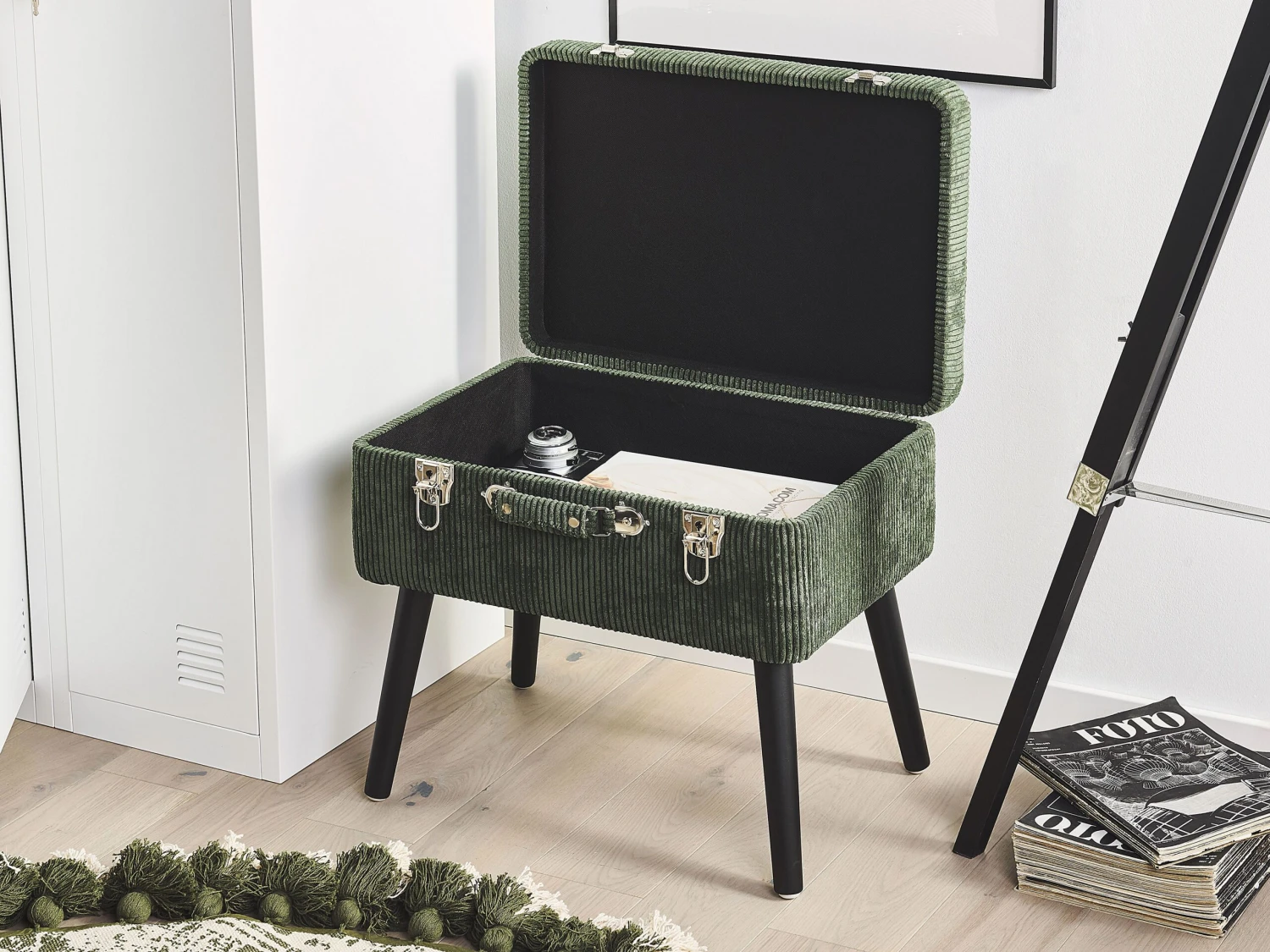 Corduroy Storage Stool Green MALLARD - Image 3