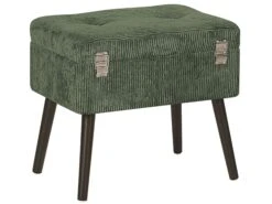Corduroy Storage Stool Green MALLARD -Furniture Store undef src sa picid 773598 type whitesh image
