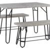 4 Seater Dining Set Grey And Black KEMPTON -Furniture Store undef src sa picid 773693 type whitesh image