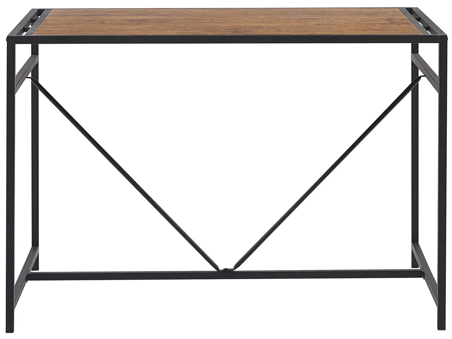 4 Seater Dining Set Dark Wood With Black BURTON - Image 4