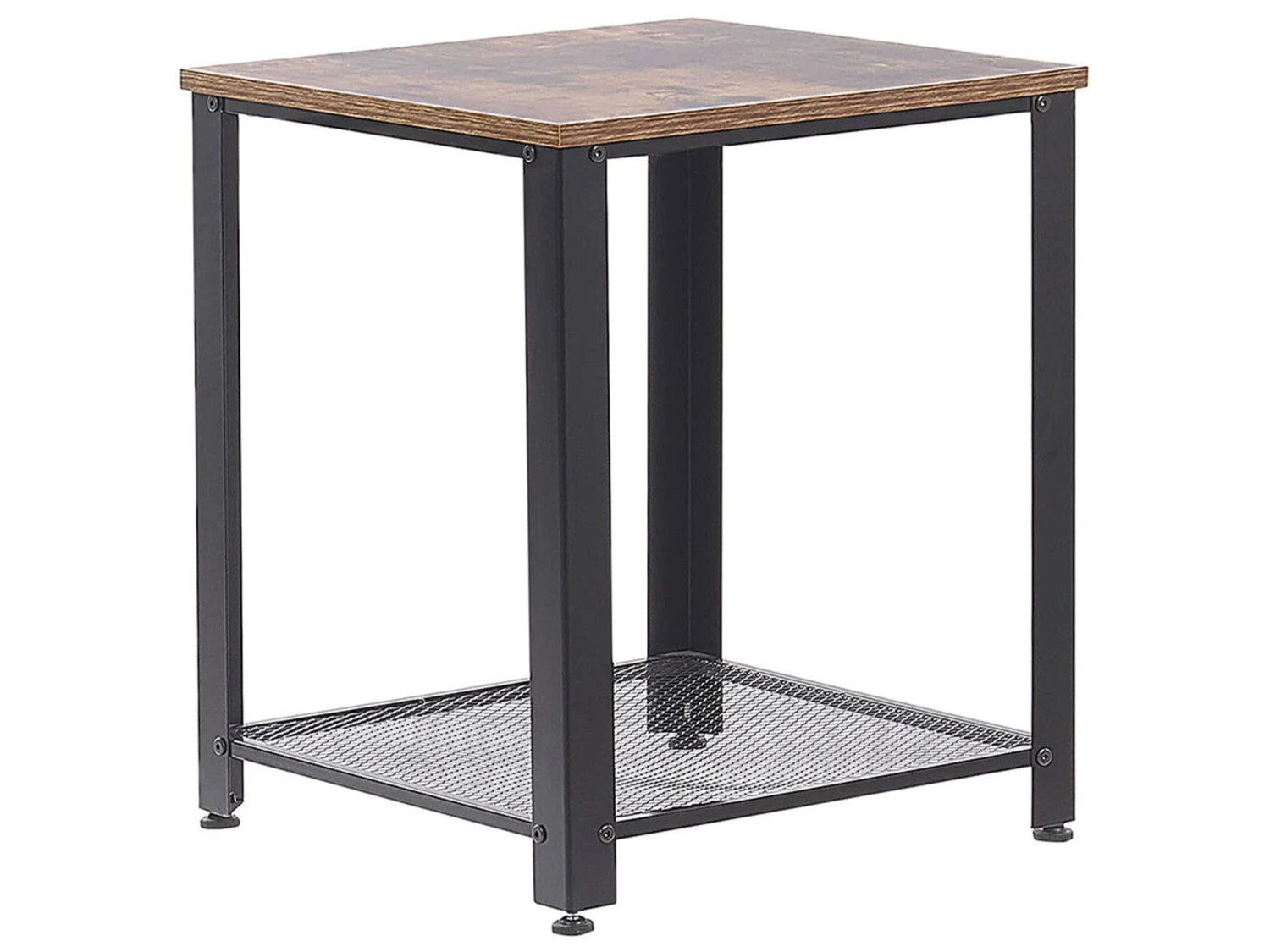 Side Table Dark Wood And Black ASTON