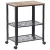 3 Tier Metal Kitchen Trolley Black BOLZANO -Furniture Store undef src sa picid 774616 type whitesh image