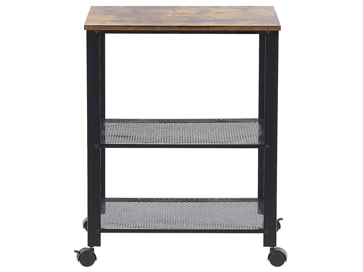 3 Tier Metal Kitchen Trolley Black BOLZANO - Image 5
