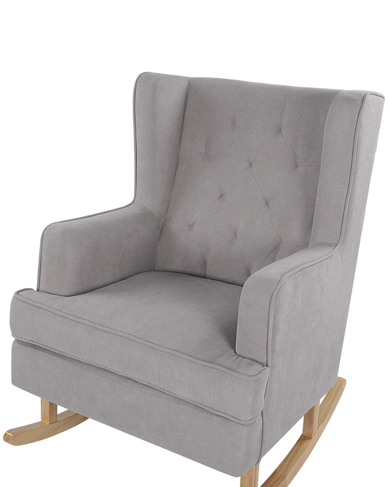 Fabric Rocking Chair Light Grey TRONDHEIM II - Image 5