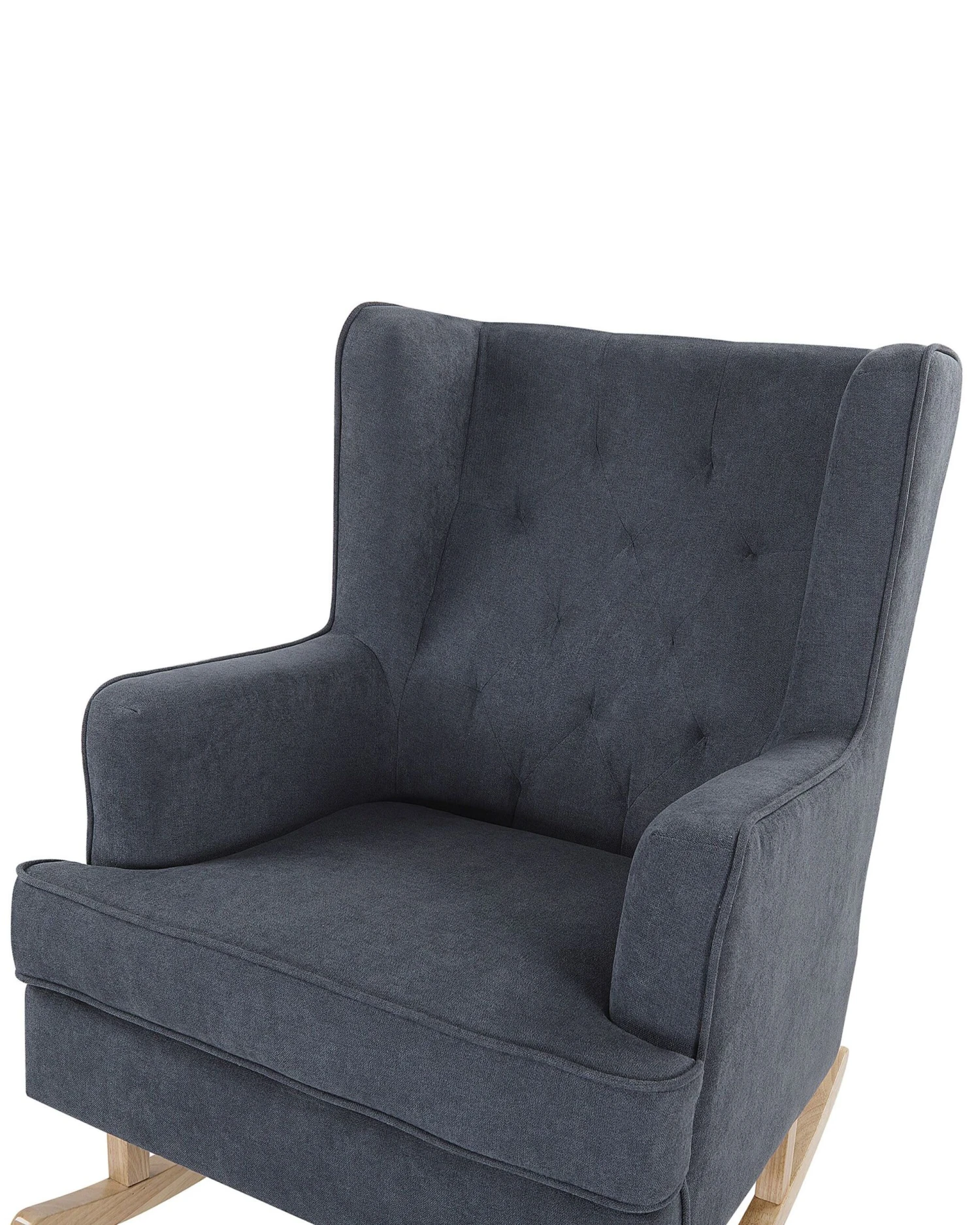 Fabric Rocking Chair Grey TRONDHEIM II - Image 5
