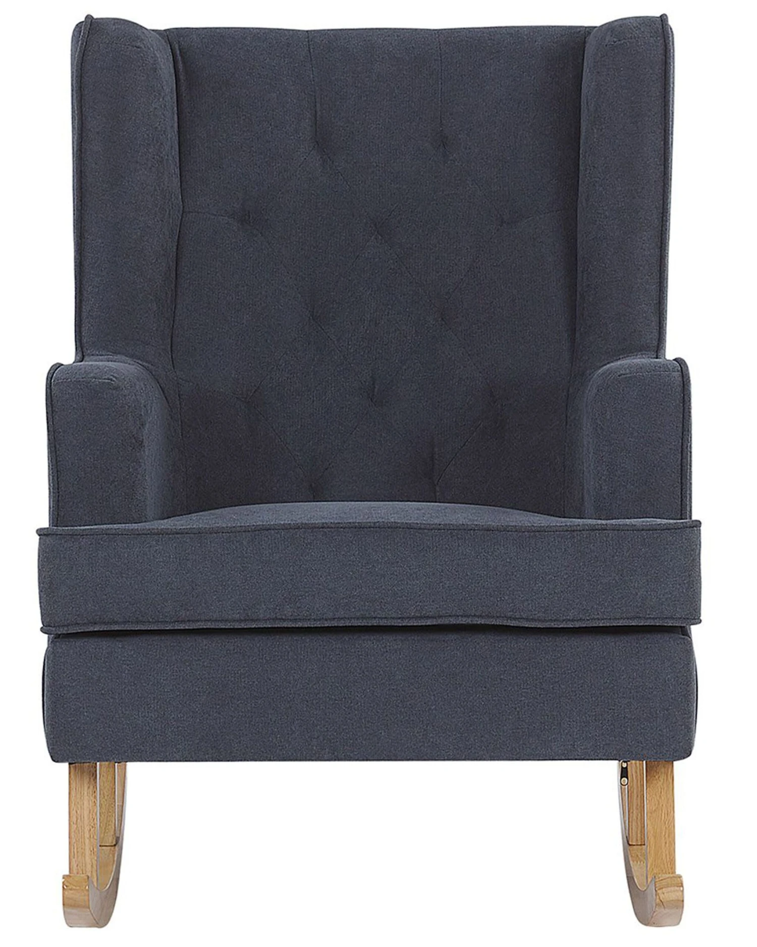 Fabric Rocking Chair Grey TRONDHEIM II - Image 3
