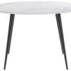 Round Dining Table ⌀ 120 Cm White Marble Effect With Black ODEON -Furniture Store undef src sa picid 775977 type whitesh image