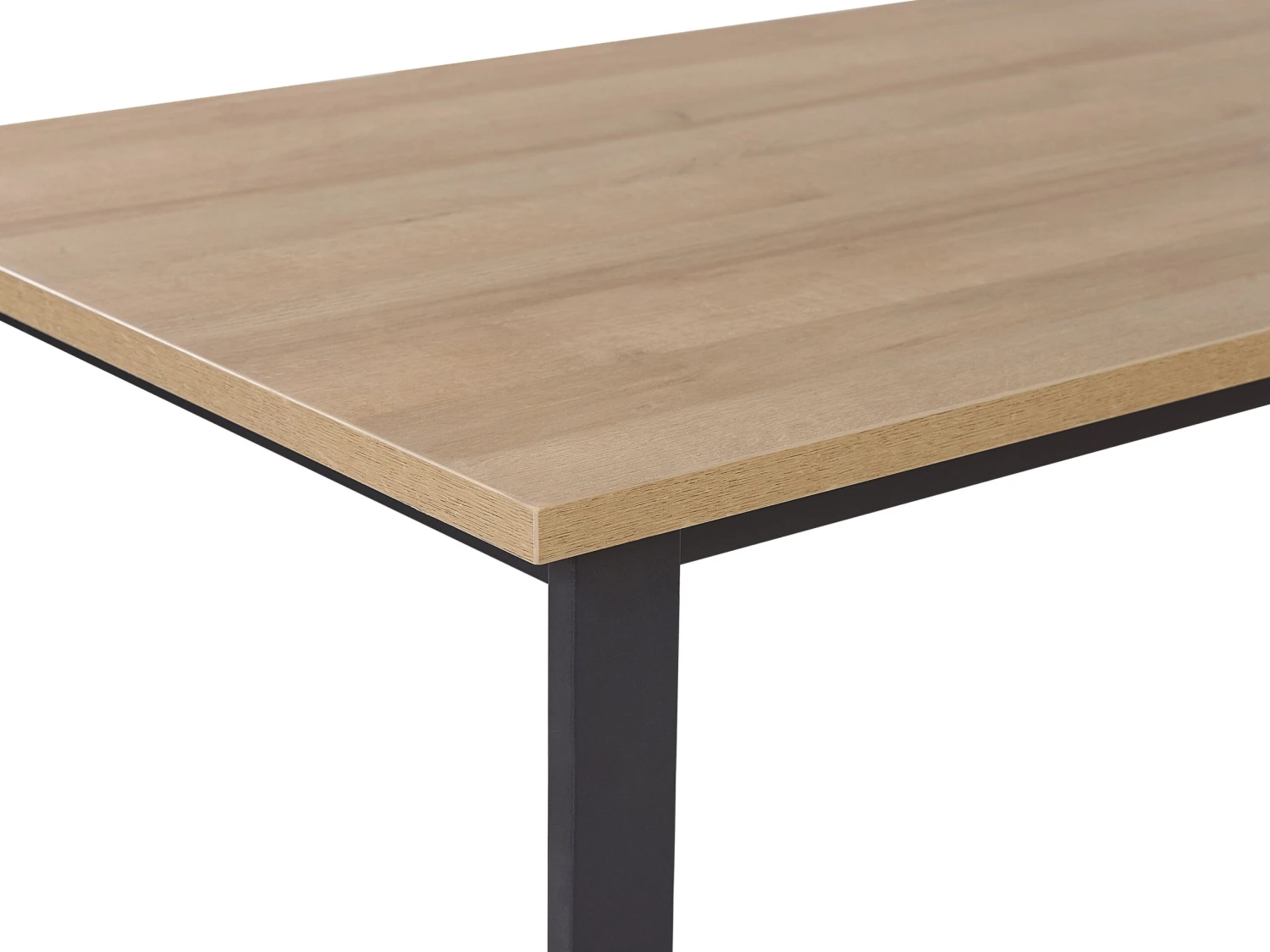Dining Table 160 X 80 Cm Dark Wood With Black BERLIN - Image 5