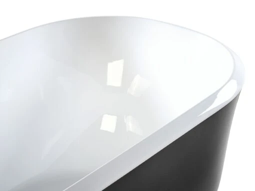 Freestanding Bath 1700 X 770 Cm Black TESORO - Image 7
