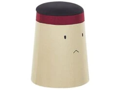 Kids Pouffe With Storage Beige SAMURAI