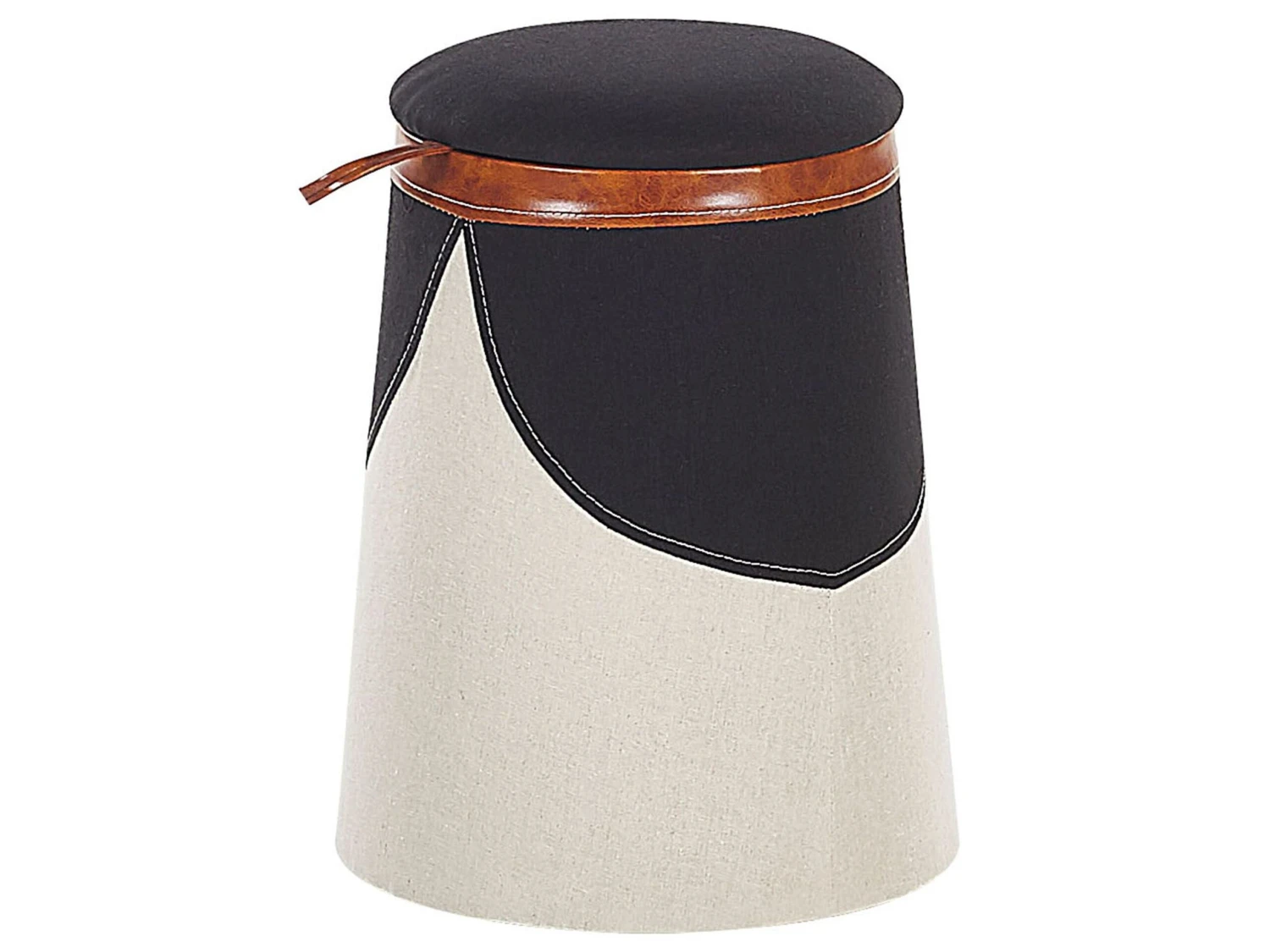 Kids Pouffe With Storage Beige APACHE