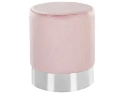 Velvet Pouffe Pink BRIGITTE