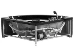 Whirlpool Corner Bath With LED Black TOCOA Various Sizes -Furniture Store undef src sa picid 780817 type whitesh image