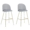 Set Of 2 Velvet Bar Chairs Grey ARCOLA -Furniture Store undef src sa picid 780936 type whitesh image