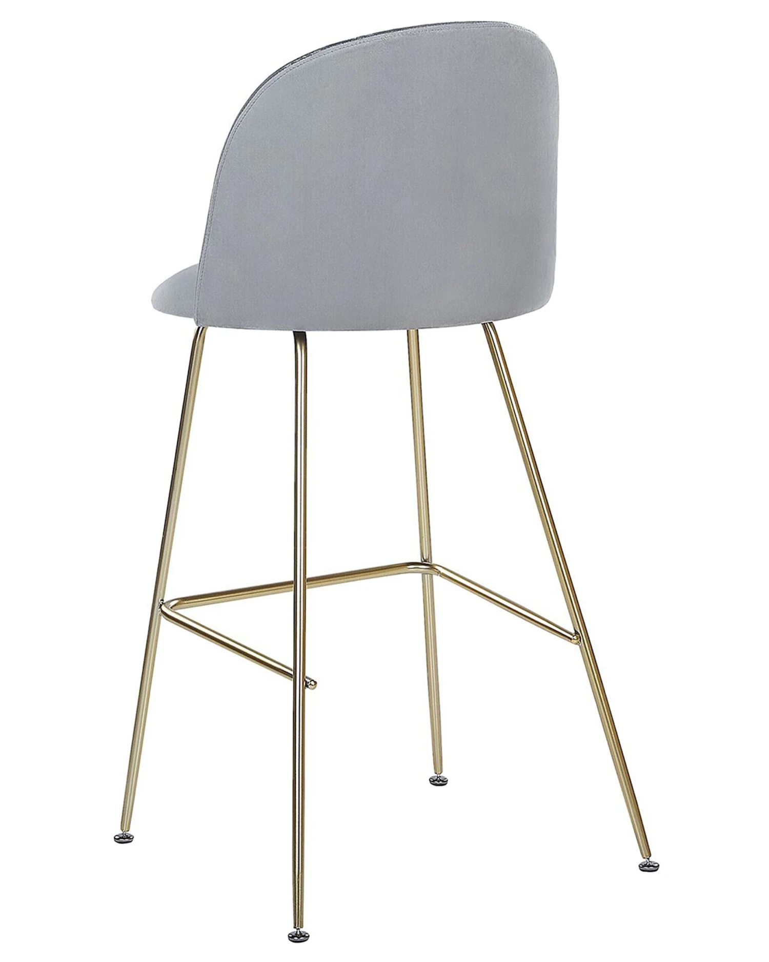Set Of 2 Velvet Bar Chairs Grey ARCOLA - Image 5