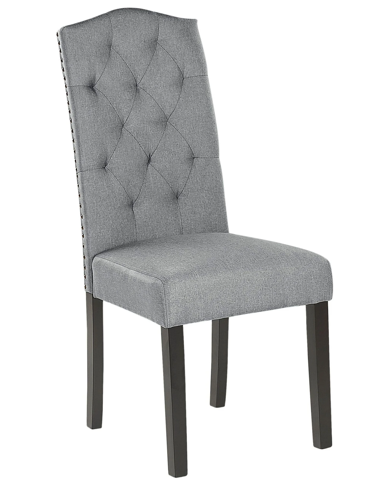 Set Of 2 Fabric Dining Chairs Grey SHIRLEY - Image 3