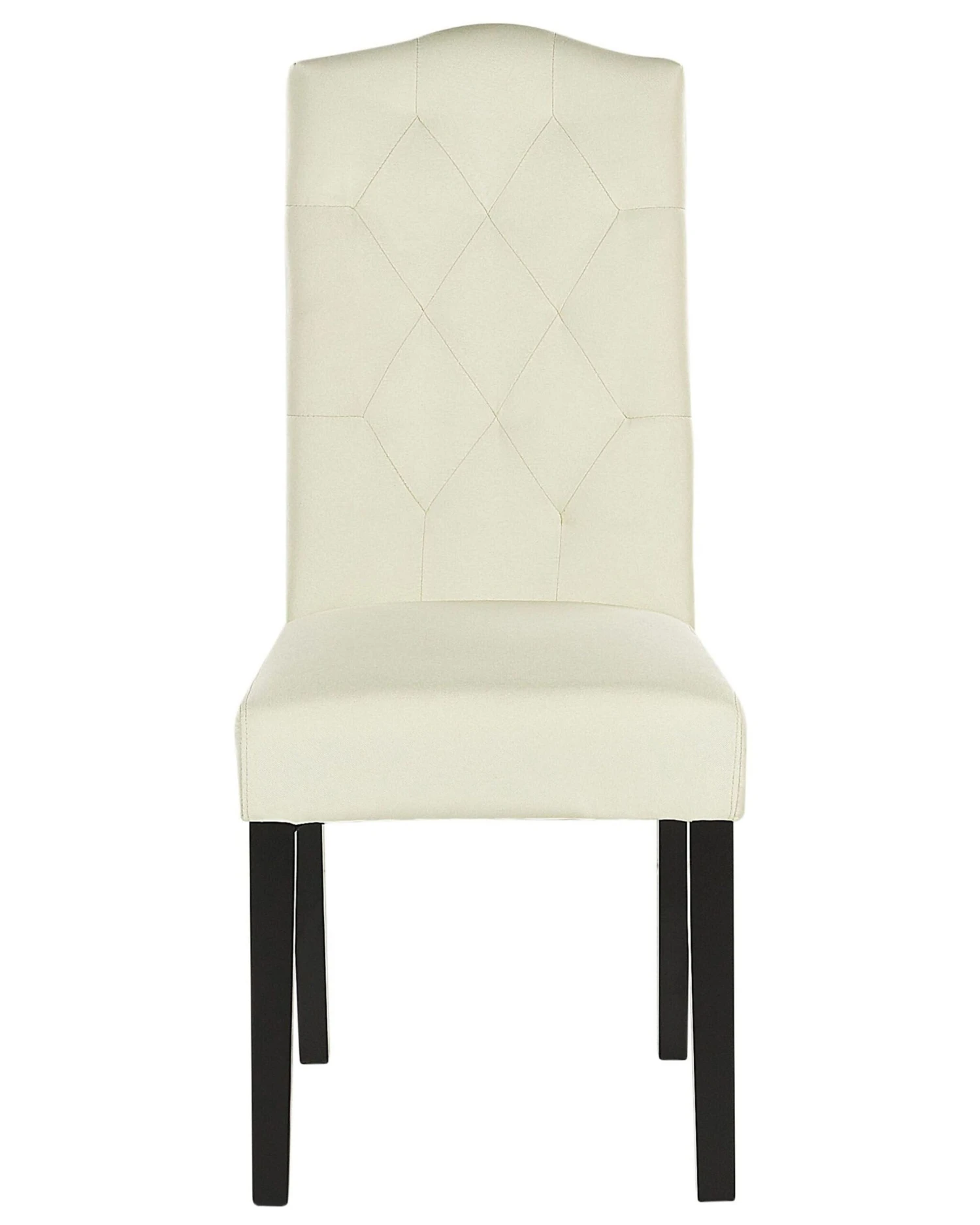 Set Of 2 Fabric Dining Chairs Cream SHIRLEY - Image 4