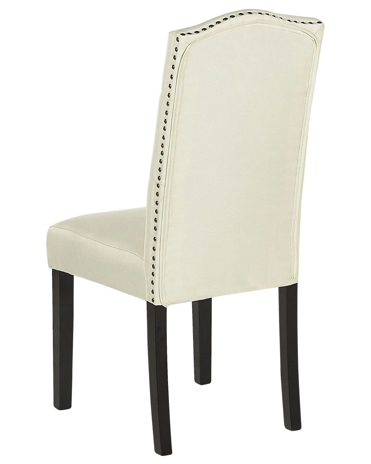 Set Of 2 Fabric Dining Chairs Cream SHIRLEY - Image 5