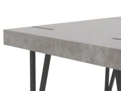 Dining Table 150 X 90 Cm Concrete Effect With Black ADENA -Furniture Store undef src sa picid 782309 type whitesh image