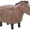 Faux Leather Animal Stool Brown HORSE -Furniture Store undef src sa picid 783192 type whitesh image