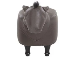Faux Leather Animal Stool Dark Brown HORSE -Furniture Store undef src sa picid 783208 type whitesh image