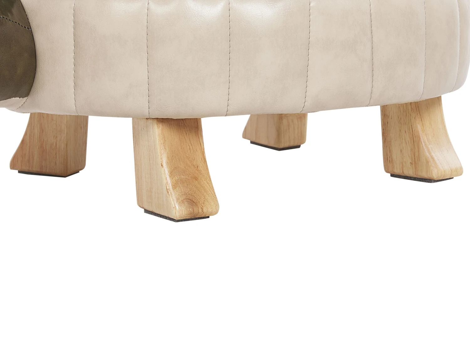 Faux Leather Animal Stool Green TURTLE - Image 6