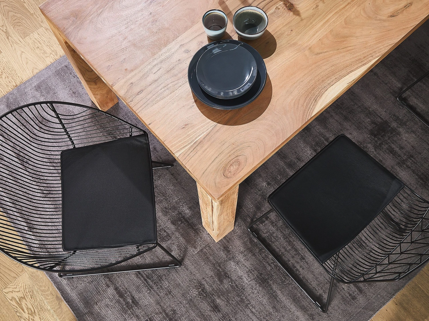 Acacia Dining Table Light Wood TESA Various Sizes - Image 5